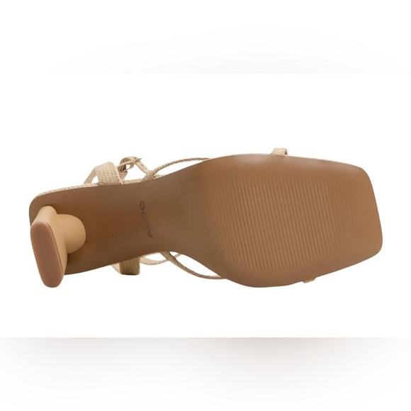 ALDO SiennaMae Raffia Heeled Sandals Natural Beige – Size 9 brand new - Picture 2 of 16